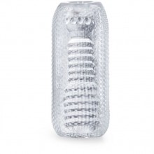 Рельефный мастурбатор «Pocket Pussy», цвет прозрачный, Erokey m304-clr, бренд Erokay, из материала TPR, длина 12.5 см.
