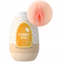 Мастурбатор-яйцо «Funny Egg» вагина, цвет телесный, Eroticon 92373-1, из материала Силикон, длина 9 см.