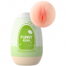 Мастурбатор-яйцо «Funny Egg» вагина, цвет телесный, Eroticon 92373-2, из материала Силикон, длина 9 см.