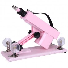 Секс-машина с пультом и 5-ю насадками, из материала Металл, цвет Розовый