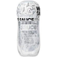 Мастурбатор для нежной стимуляции «White», цвет прозрачный, Sauce 150621, из материала CyberSkin, длина 16 см.