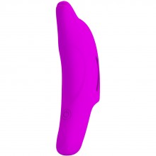 Насадка на палец с вибрацией «Delphini Honey Finger» 10 режимов, цвет фиолетовый, материал силикон, Baile BI-210294, коллекция Pretty Love, длина 9.8 см.