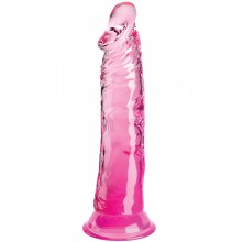 Гелевый реалистичный фаллоимитатор «King Cock Clear», цвет розовый, 5471310000, из материала TPE, длина 21.8 см.