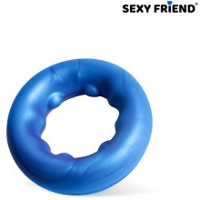 Кольцо эрекционное «Play Love», цвет синий, материал силикон, Sexy Friend SF-40205, диаметр 2.8 см.