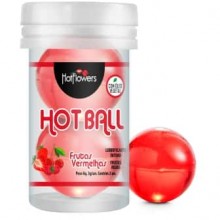Интимный гель «Aromatic Hot Ball» с ароматом и вкусом красных ягод, 2 шт х 3 г, HotFlowers HC586, бренд Hot Flowers, из материала Масляная основа