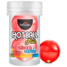 Интимный гель «Hot Ball Plus» с охлаждающе-разогревающим эффектом, 2 шт х 3 г, HotFlowers HC589, бренд Hot Flowers, цвет Красный