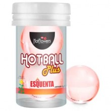 Интимный гель «Hot Ball Plus» c разогревающим эффектом, 2 шт х 3 г, HotFlowers HC590, из материала Масляная основа, цвет Розовый