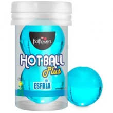 Интимный гель «Hot Ball Plus Esfria» с охлаждающим эффектом, 2 шт х 3 г, HotFlowers HC591, бренд Hot Flowers, из материала Масляная основа