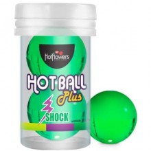 Интимный гель «HOT BALL PLUS» на силиконовой основе в виде двух шариков с покалывающим эффектом, Hot Flowers HC592, из материала Силиконовая основа