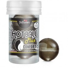 Анальный лубрикант «Hot Ball Conforto» на масляной основе, 2 шт х 3 г, HotFlowers HC622, бренд Hot Flowers, цвет Коричневый