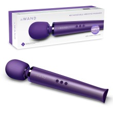 Фиолетовый люкс-ванд с 20-ю режимами «Rechargeable Vibrating Massager», Le Wand LW-001-PUR, из материала Силикон, длина 34 см.