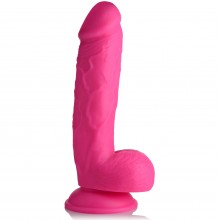 Реалистичный фаллоимитатор на присоске «Pop Peckers 8.25 Dildo With Balls» с мошонкой, цвет розовый, XR Brands XRAG768-Pink, длина 22.8 см.