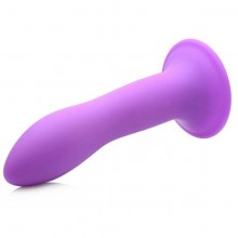 Гибкий силиконовый фаллоимитатор «Squeeze-It Slender Dildo», цвет фиолетовый, XR Brands XRAG474-Purple, длина 13.5 см.