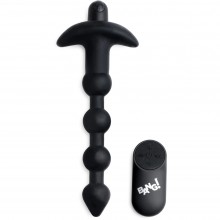 Анальные шарики с вибрацией «Bang 28X Remote Control Vibrating Silicone Anal Beads», XR Brands XRAG614-Black, из материала Силикон, цвет Черный, длина 19 см.