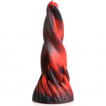 Фантазийный фаллоимитатор «Creature Cocks Hell Kiss Twisted Tongues», цвет черно-красный, XR Brands XRAH159, из материала Силикон, длина 18.8 см.