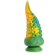 Фантазийный фаллоимитатор «Tentacled Silicone Monstropus» в форме тентакли, цвет зеленый, XRAG919, из материала Силикон, длина 21.6 см.