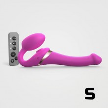 Гибкий страпон «Multi Orgasm Bendable Strap-on» с имитацией оральных ласк и вибрацией, size S, Strap-on-me 6017425, из материала Силикон, длина 14.7 см.