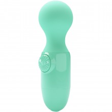 Вибромассажер мини-ванд «Little Cute Mini Stick» с плавным переключением скоростей, материал силикон, цвет зеленый, Baile BI-014998-1, коллекция Pretty Love, длина 12 см.