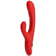 Вибратор-кролик для точки G ударный «G-Hit Patting Vibrator», цвет красный, Eroticon ZD037-RD, из материала Силикон, длина 24 см.