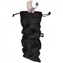 Мешочек для хранения вибромассажера «Treasure Bag L Black», цвет черный, Satisfyer 4059501, длина 26 см.