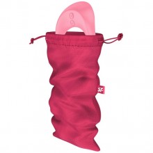 Мешочек для хранения вибромассажера «Treasure Bag M Pink», цвет розовый, Satisfyer 4060002, из материала Нейлон