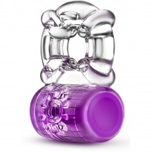 Эрекционное кольцо «Pleaser Rechargeable C-Ring» с вибрацией, цвет фиолетовый, Blush Novelties BL-31911, коллекция Play With Me, длина 5.7 см.