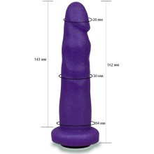 Реалистичная насадка-плаг, цвет фиолетовый, Биоклон 230600, бренд LoveToy А-Полимер, длина 16.2 см.