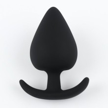 Черная силиконовая анальная пробка Soft-touch, общая длина 5.3 см., Оки-Чпоки 7577481, цвет Черный, длина 5.3 см.