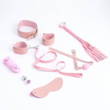 Эротический БДСМ-набор из 8 предметов в нежно-розовом цвете, Оки-Чпоки 7577487, цвет Розовый