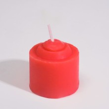 Красная свеча для БДСМ «Роза» из низкотемпературного воска, Оки-Чпоки 9228065, бренд Сима-Ленд, длина 3.2 см.