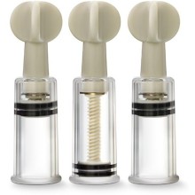 Набор из 3 вакуумных стимуляторов «Clit And Nipple Twist Suckers», Temptasia BL-39991, цвет Прозрачный, длина 5.5 см.