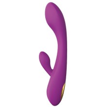 Фиолетовый вибратор «HONEY BUNS» с клиторальным стимулятором, цвет фиолетовый, 21378, бренд Dream Toys, из материала Силикон, длина 13.5 см.