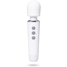 Жезловый вибромассажер «Wand Massager» водонепроницаемый, цвет белый, 7461477, бренд Сима-Ленд, из материала Силикон, длина 19 см.