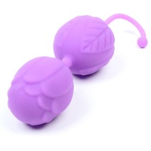 Красивые вагинальные шарики «Оки-Чпоки» с декором, цвет сиреневый, 9916249, диаметр 3.2 см.