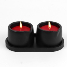 Низкотемпературные свечи для БДСМ «Оки-Чпоки» с ароматом земляники, Сима-Ленд 10254192, из материала Воск, цвет Черный