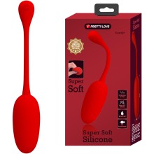 Виброяйцо «Super Soft - Knucker», цвет красный, Baile BI-014786-2, из материала Силикон, длина 18.6 см.