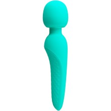 Силиконовый массажер-wand «Super Soft - Meredith», цвет бирюзовый, Baile BI-014668-4., длина 21.5 см., со скидкой