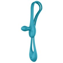 Мультивибратор «Plug & Play 1» оригинальной формы, цвет голубой, Satisfyer 4043876, длина 43.5 см.