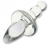 Двойная пробочка-елочка с блестящей спиралькой «Titus Beaded», бренд Glas, из материала Стекло, цвет Прозрачный, длина 6 см.