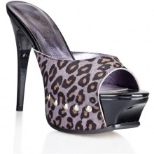 Сабо из шкурки ягуара «Snow Jauguar», размер 39, бренд Hustler Lingerie, цвет Леопард, 39 размер
