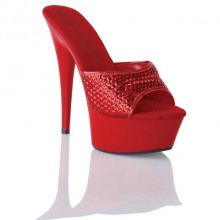 Красные эротичные сабо с пайетками «Strawberry», размер 39, бренд Electric Shoes, 39 размер