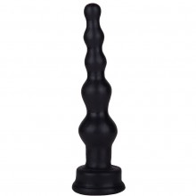 Анальный стимулятор-елочка, цвет черный, длина 14.5 см, бренд Джага-Джага, из материала ПВХ, длина 14.5 см.