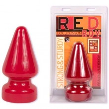 Огромная анальная пробка Red Boy «Strong & Sturdy», длина 23 см, бренд Doc Johnson, цвет Красный, длина 23 см.