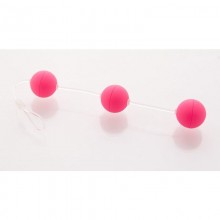 Анальные шарики, диаметр 2.5 см, цвет розовый, «Sexus Funny Five» 935002, из материала Пластик АБС, длина 19.5 см.