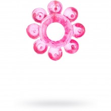 Кольцо гелевое розовое, длина 1.8 см.