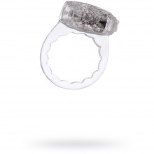 Прозрачное гелевое виброкольцо на член «Vibrating Ring», ToyFa 818035-1, из материала ПВХ, цвет Прозрачный, диаметр 2 см.
