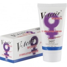 Hot «V-Activ Stimulation Cream» стимулирующий крем для женщин, объем 50 мл, 44536, из материала Водная основа, 50 мл.