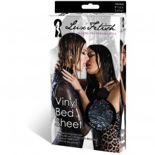 Виниловая ткань-простынь для эротических игр, бренд Lux Fetish, из материала ПВХ, цвет Черный
