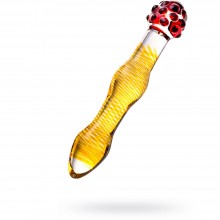 Фаллоимитатор из стекла, цвет желтый, длина 20 см, 912141, бренд Sexus Glass, из материала Стекло, длина 20 см.