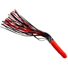 Плеть «Ракета» для БДСМ, цвет красный, СК-Визит 3012-2, из материала Кожа, длина 65 см.